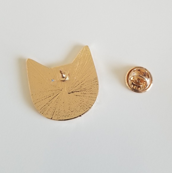 5 for $25 I Love Cats Black Cat Face Enamel Pin - Picture 5 of 5